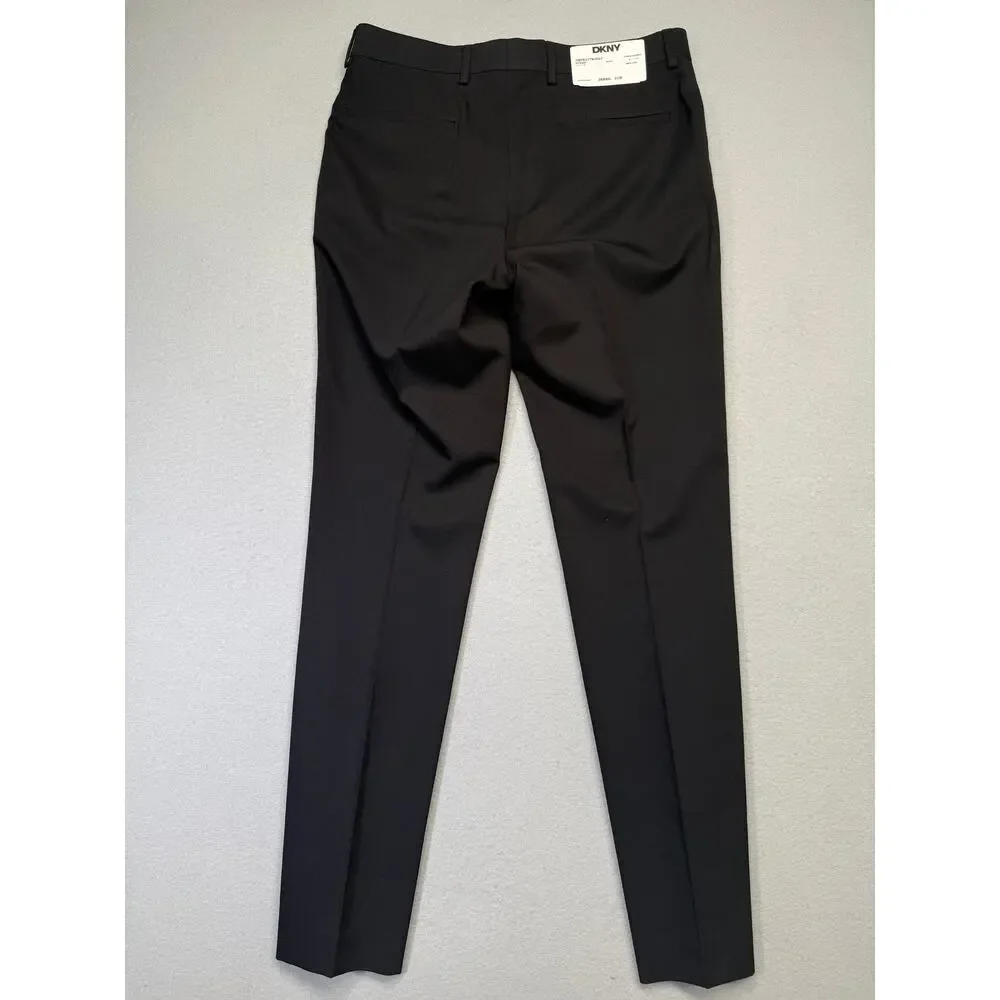 DKNY Men's Duran Modern-Fit Solid Suit Pants black 31X32 $95